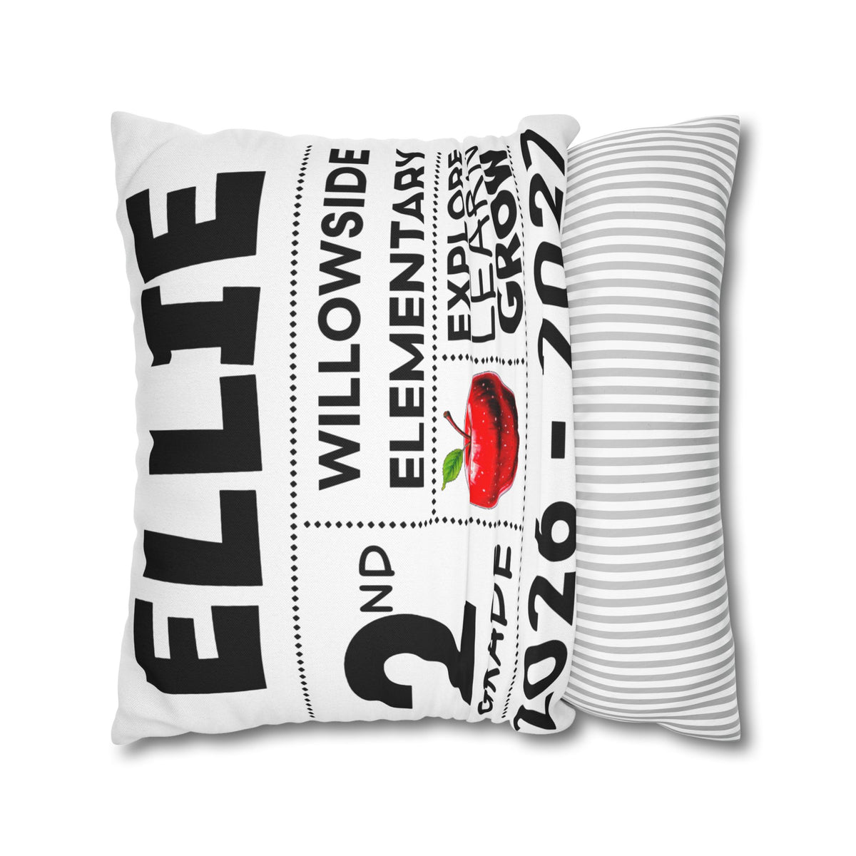 Personalized Grade School Pillow — Custom Name, Elementary Class of 2026-2027