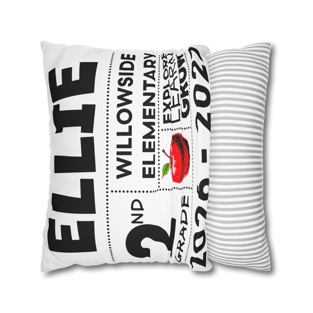 Personalized Grade School Pillow — Custom Name, Elementary Class of 2026-2027