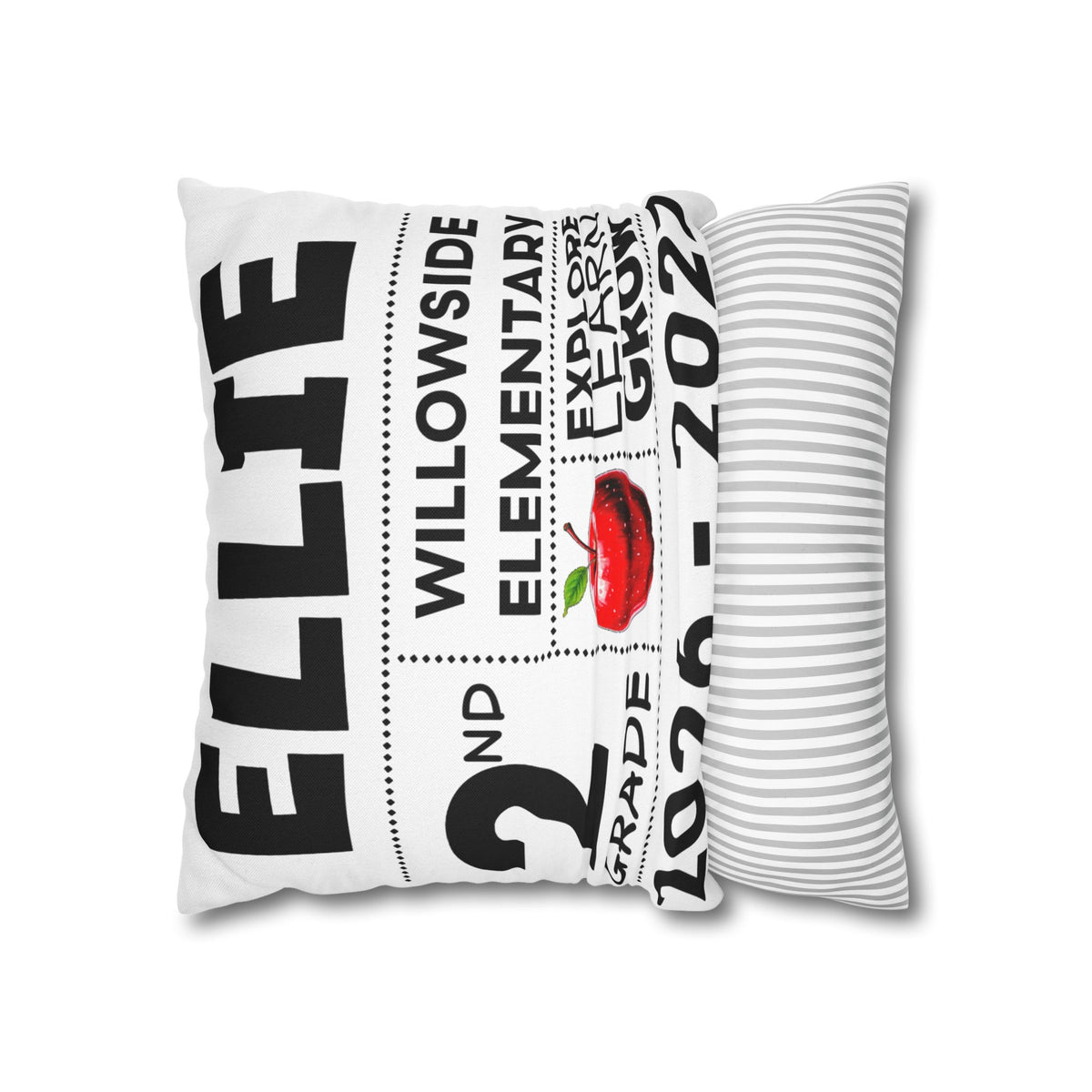 Personalized Grade School Pillow — Custom Name, Elementary Class of 2026-2027