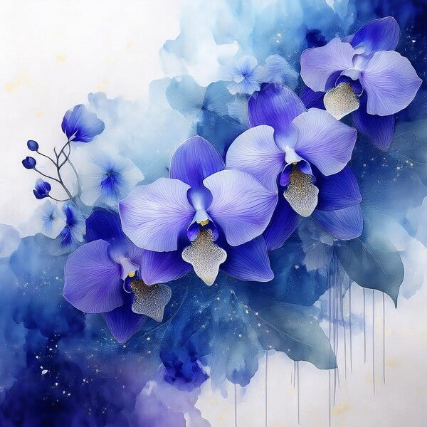 Purple Orchids Photo Board 8" x 8" or 20" x 20"
