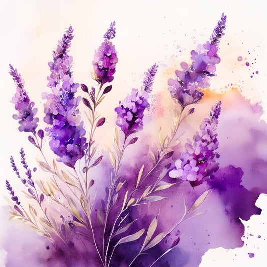 Purple Flowers Acrylic Print 8" x 8" or 20" x 20"